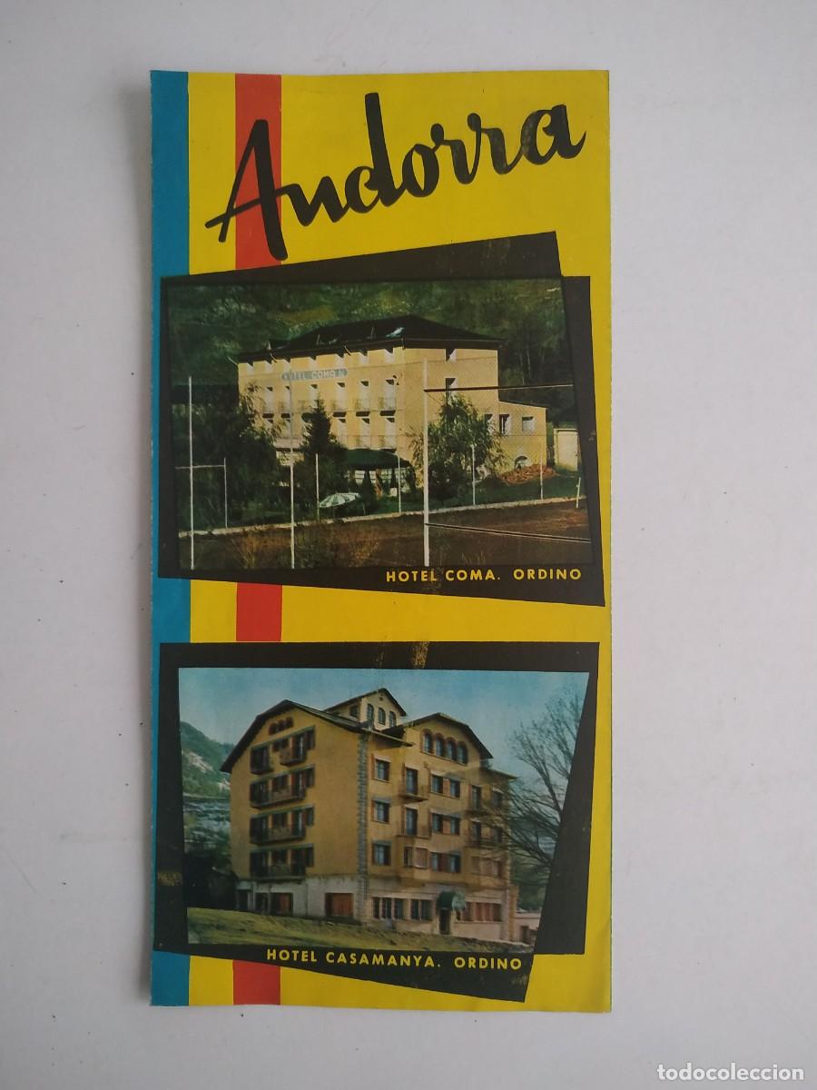 Folhetos de turismo: ANTIGUO FOLLETO TURISTICO HOTELES DE ANDORRA