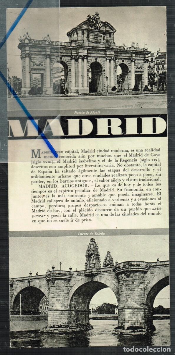Folletos de turismo: 1928/36 PATRONATO NACIONAL DEL TURISMO (MADRID - PAR&Iacute;S) FOLLETO MADRID HUECOGRABADO MUMBR&Uacute; BCN