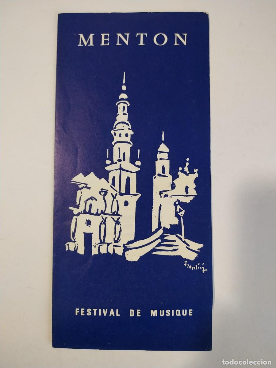 Folhetos de turismo: ANTIGUO FOLLETO TURISTICO DEL FESTIVAL DE MUSICA DE CHAMBRE EN FRANCIA