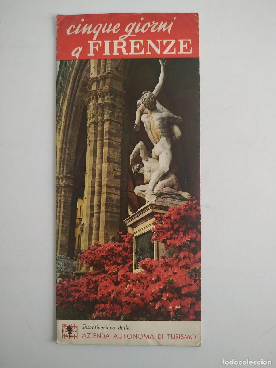 Folhetos de turismo: ANTIGUO FOLLETO TURISTICO DE FLORENCIA CON MAPA