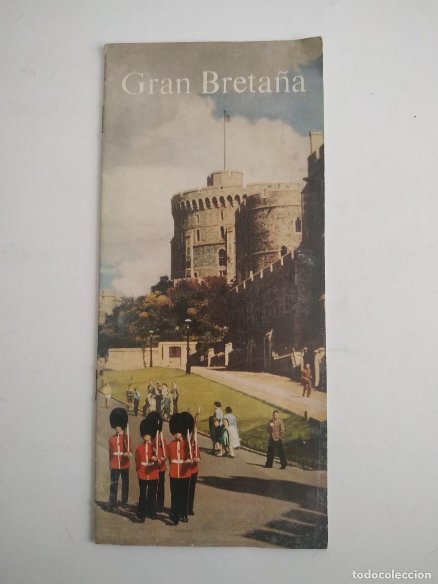 Folhetos de turismo: ANTIGUO FOLLETO TURISTICO DE GRAN BRETA&Ntilde;A CON MAPA