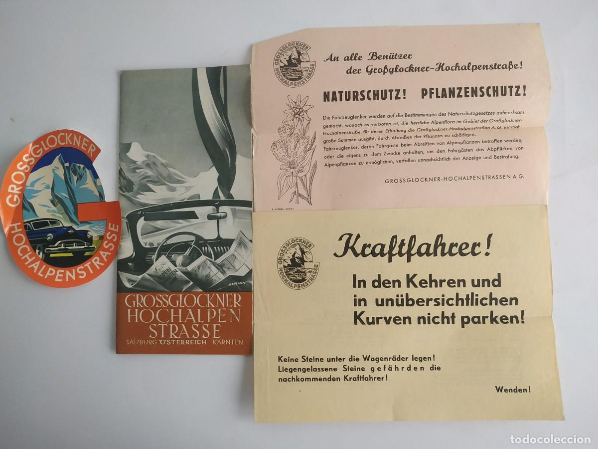 Folhetos de turismo: ANTIGUO FOLLETO TURISTICO DE GROSSGLOCKNER AUSTRIA
