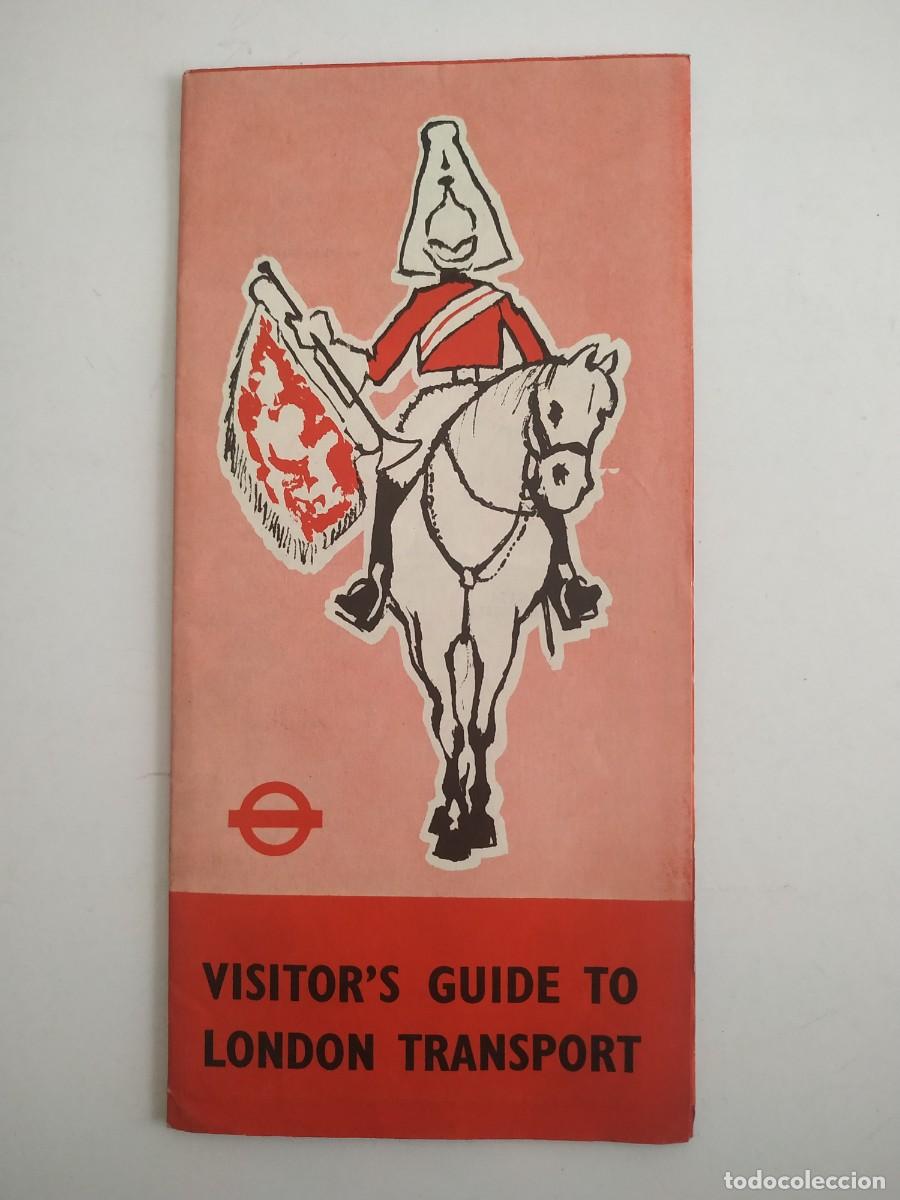 Folhetos de turismo: ANTIGUO FOLLETO TURISTICO GUIA DE TRANSPORTE EN LONDRES CON MAPA DESPLEGABLE