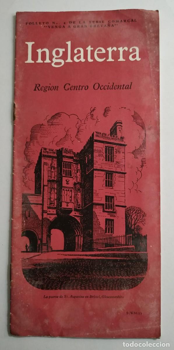 Folhetos de turismo: ANTIGUO FOLLETO TURISTICO INGLATERRA REGION CENTRO OCCIDENTAL CON MAPA