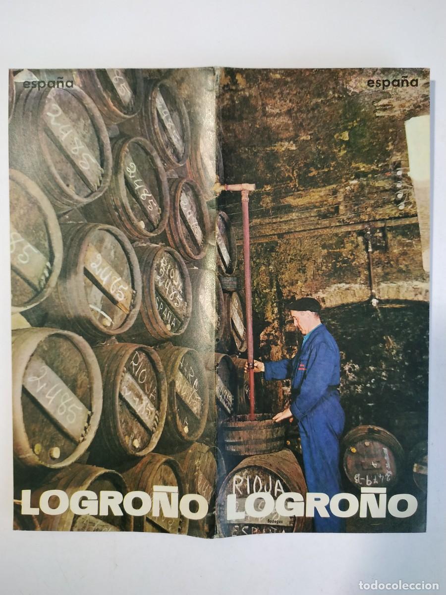 Folhetos de turismo: ANTIGUO FOLLETO TURISTICO DE LOGRO&Ntilde;O CON PLANO
