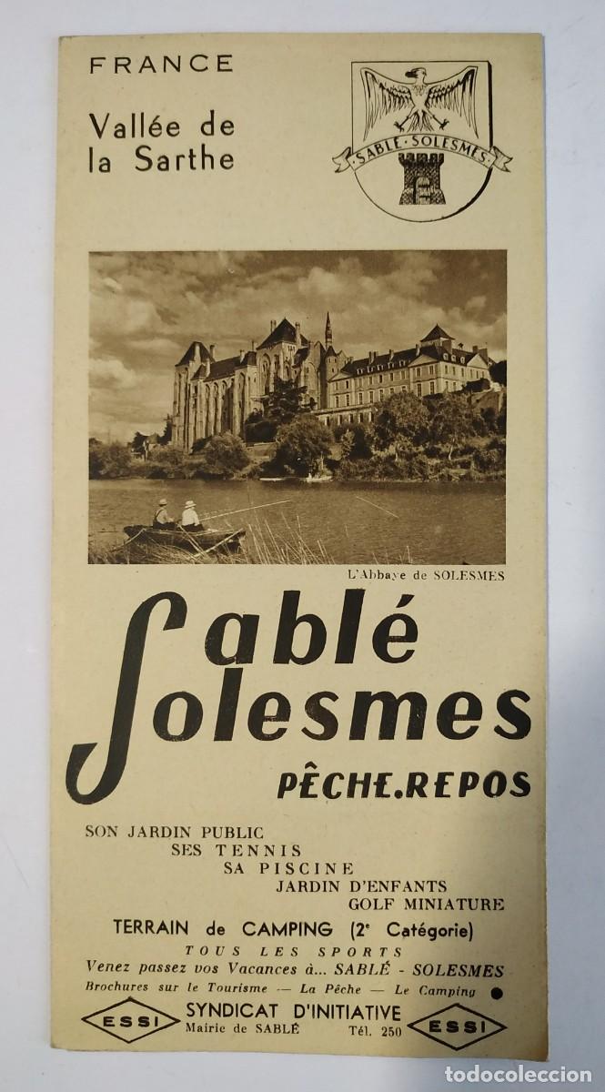 Folletos de turismo: ANTIGUO FOLLETO TURISTICO SABLE SOLESMES EN FRANCIA