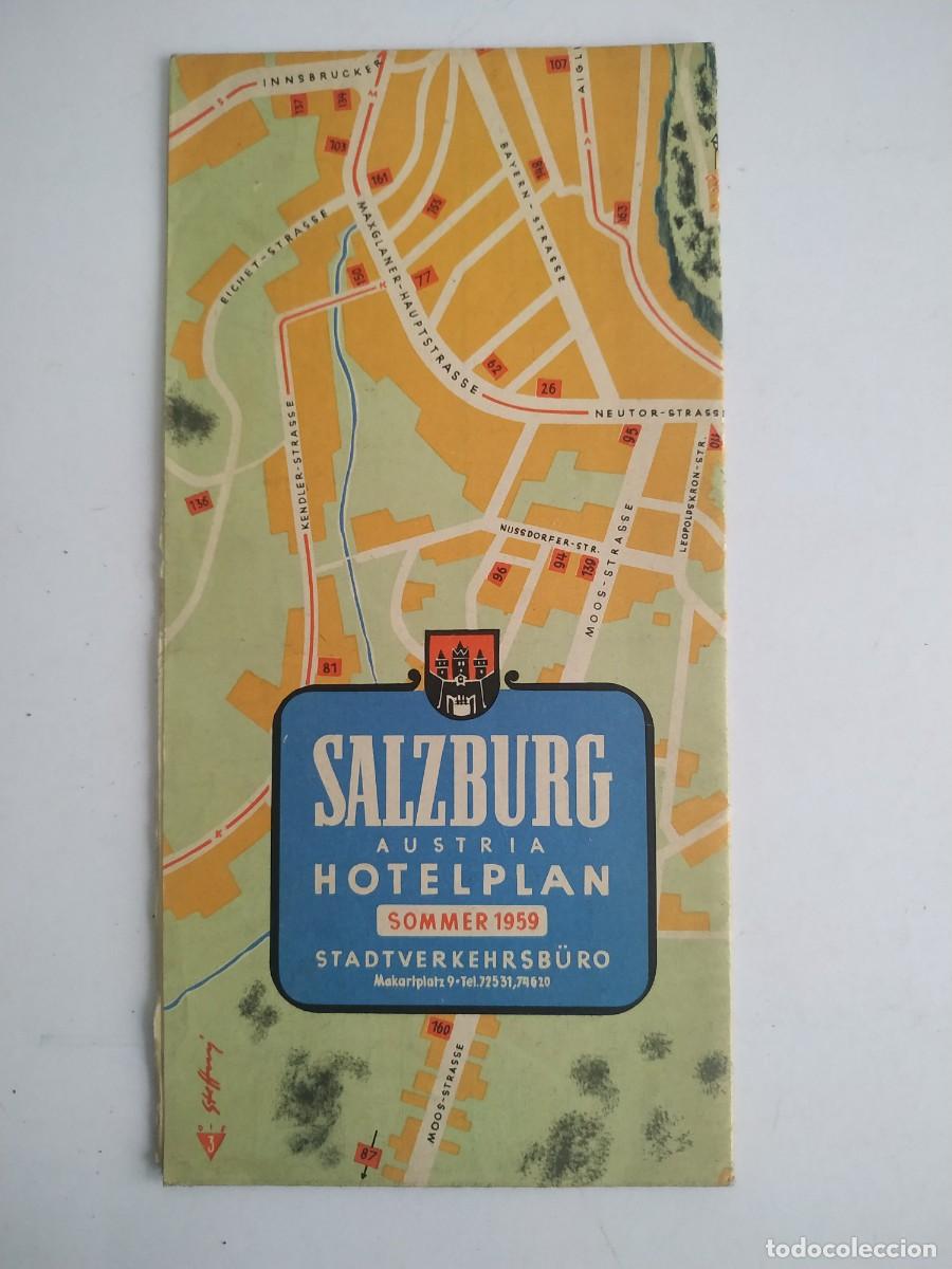 Folhetos de turismo: ANTIGUO FOLLETO TURISTICO DE SALZBURGO AUSTRIA CON PLANO DESPLEGABLE