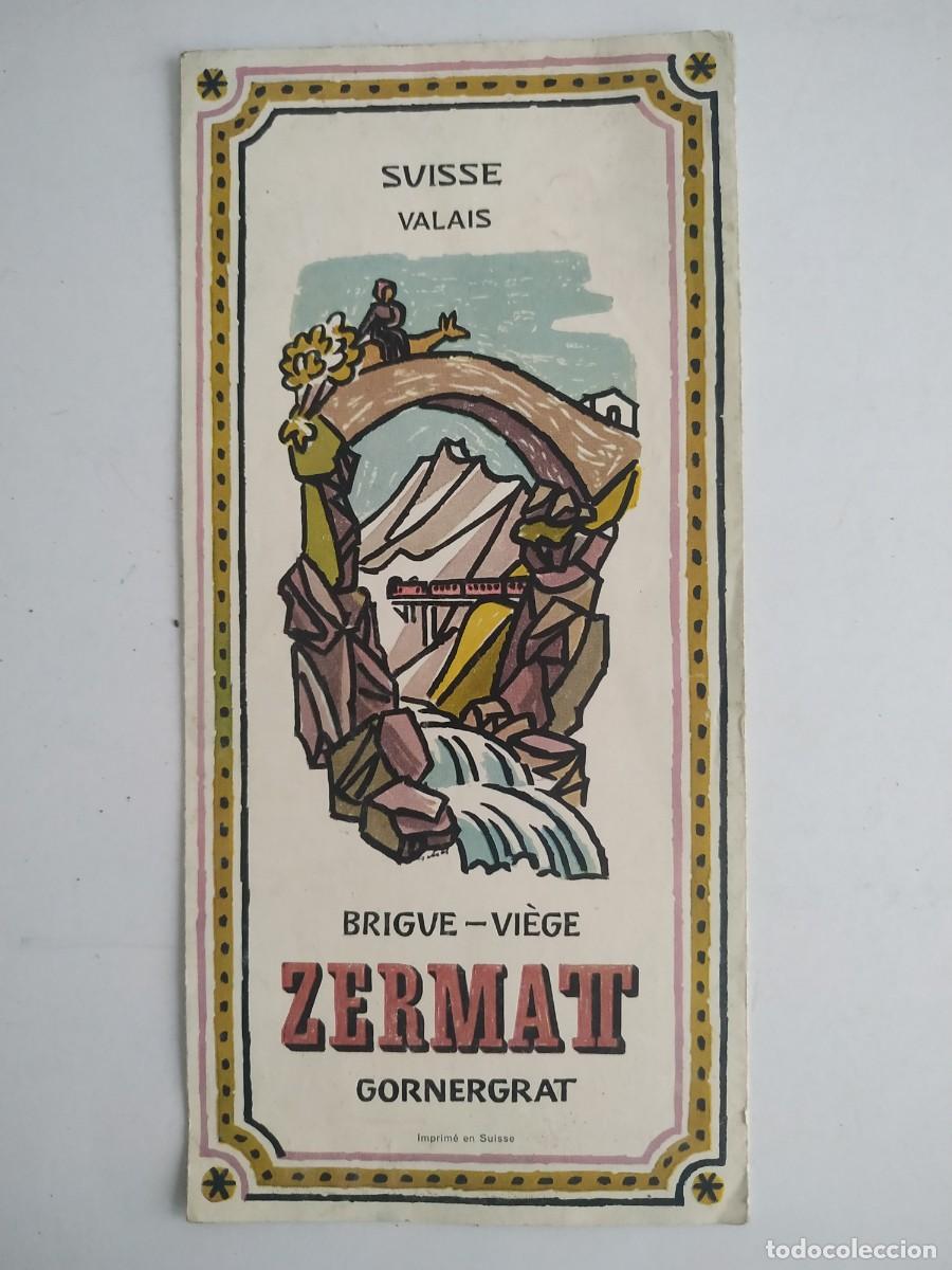 Travel Brochures: ANTIGUOS FOLLETOS TURISTICOS DE ZERMATT SUIZA CON MAPAS DESPLEGABLES