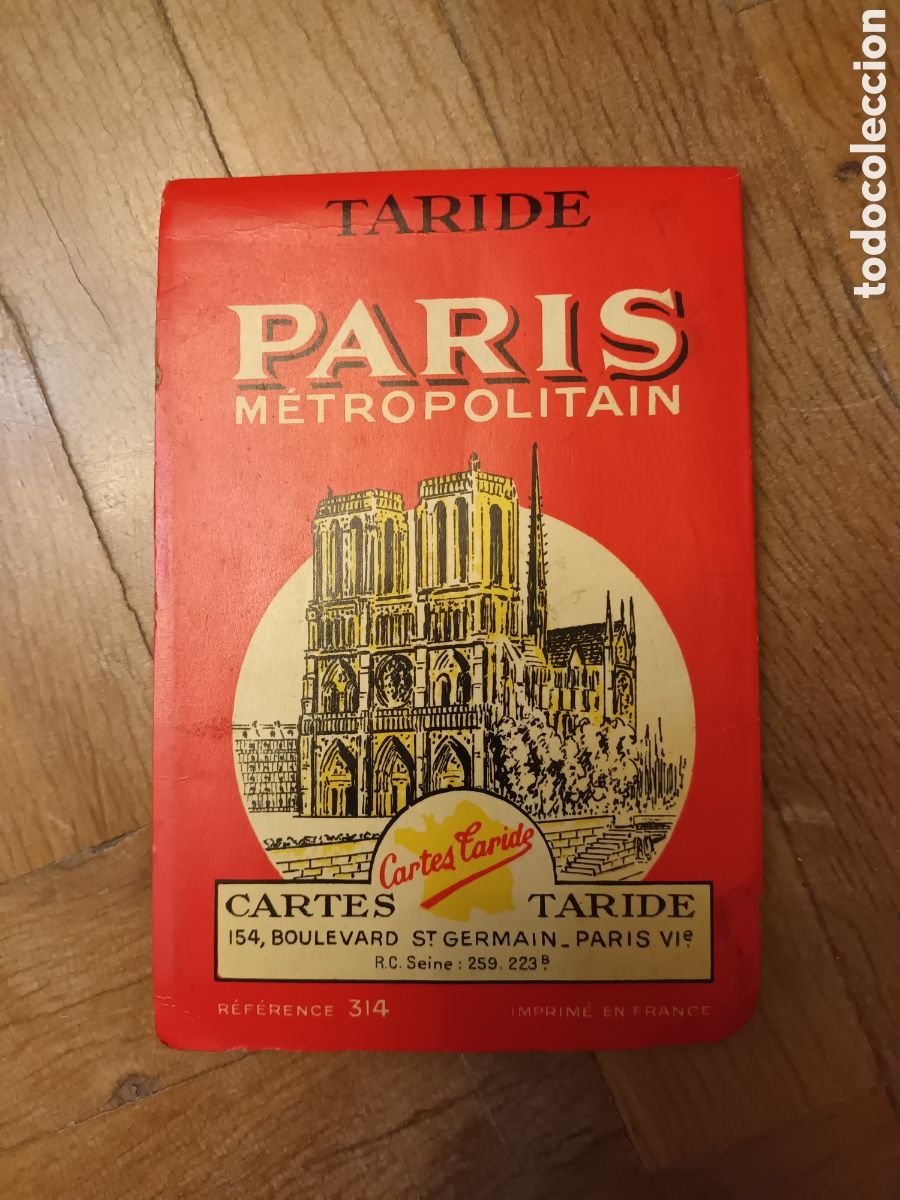 Tourismusbrosch&uuml;ren: PARIS. PLANO DE LA CIUDAD.A&Ntilde;OS 40 O 50 MUY NUEVO. A