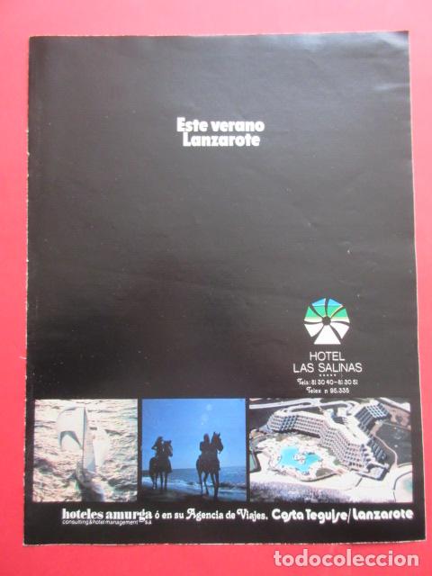 Folletos de turismo: PUBLICIDAD 1977 - REF: TRI_04_PUB -LEEINT- HOTEL LAS SALINAS COSTA TEGUISE LANZAROTE AMURGA