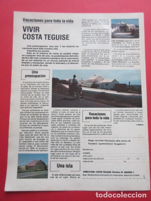Folletos de turismo: PUBLICIDAD 1978 - REF: TRI_04_PUB -LEEINT- COSTA TEGUISE LANZAROTE CANARIAS