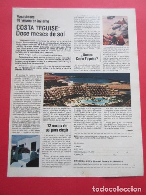 Folletos de turismo: PUBLICIDAD 1978 - REF: TRI_04_PUB -LEEINT- COSTA TEGUISE LANZAROTE CANARIAS