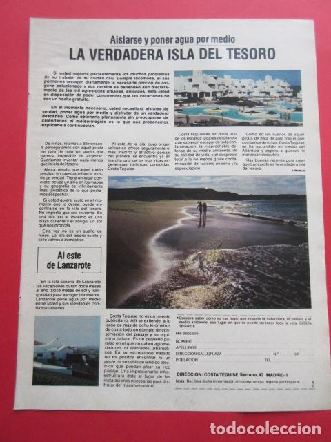 Folletos de turismo: PUBLICIDAD 1978 - REF: TRI_04_PUB -LEEINT- COSTA TEGUISE LANZAROTE CANARIAS