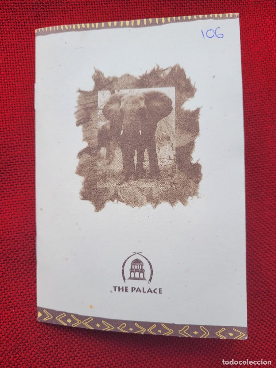 Folletos de turismo: Folleto antiguo del hotel, Hotel Palace, Sud&aacute;frica, a&ntilde;o 2000, con tarjetas de acceso.