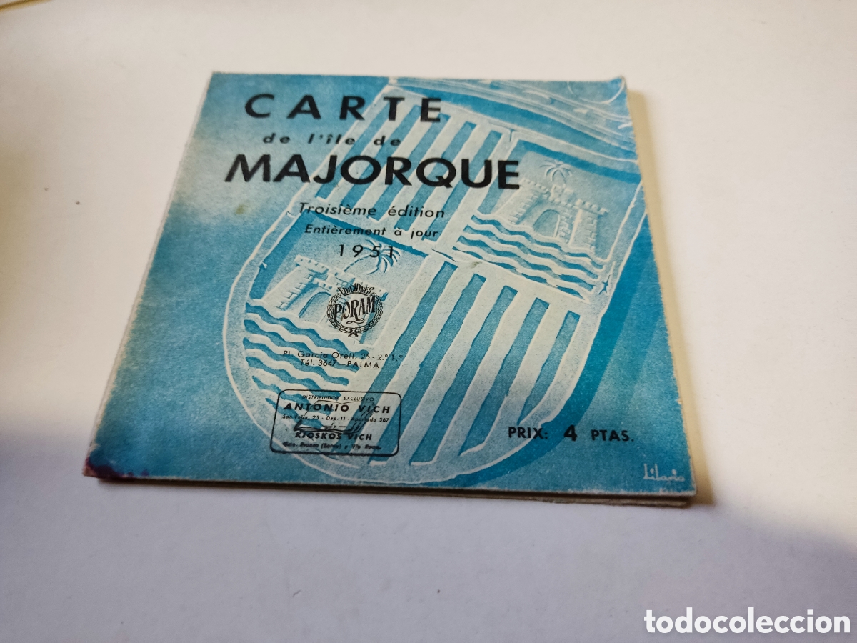 Brochures de tourisme: Plano mallorca 1951 publicidad en franc&eacute;s