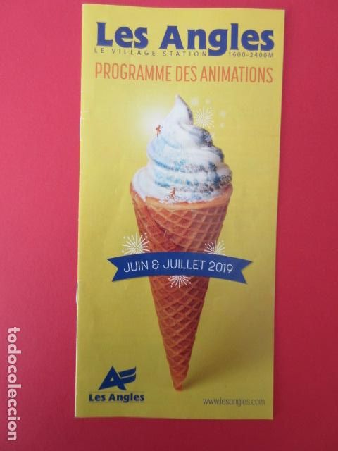 Folletos de turismo: FOLLETO DESPLEGABLE - LES ANGLES 2019 JUNIO Y JULIO PROGRAMA 12 PAGINAS PIRINEOS CATALANES