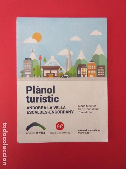 Folletos de turismo: FOLLETO DESPLEGABLE - PLANO MAPA - ANDORRA ESCALDES