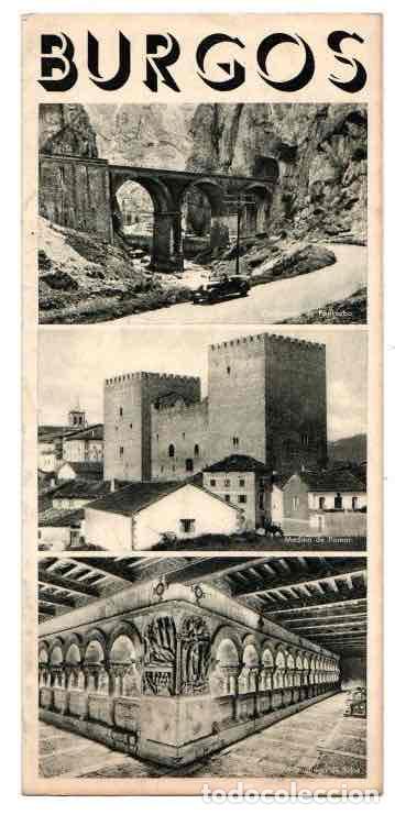 Folletos de turismo: FOLLETO TURISMO TRIPTICO BURGOS. DIRECCION GENERAL DE TURISMO. C. 1940