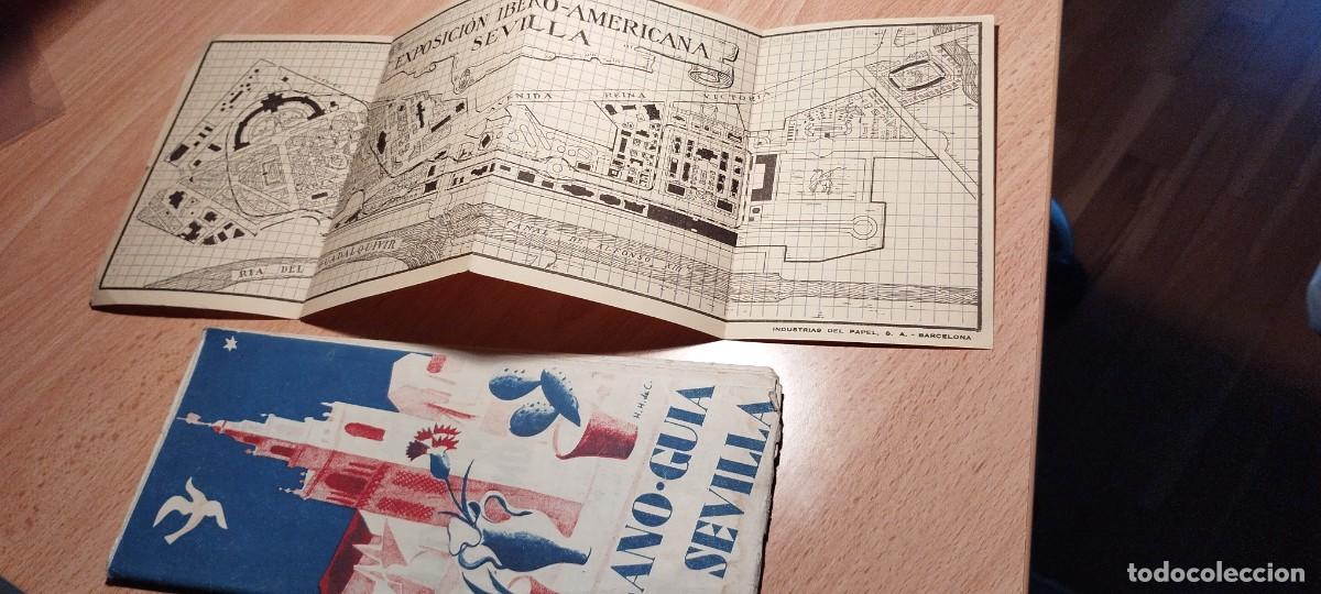 Travel Brochures: Sevilla. Nomenclatura de pabellones exposici&oacute;n Ibero Americana y antiguo mapa monumental