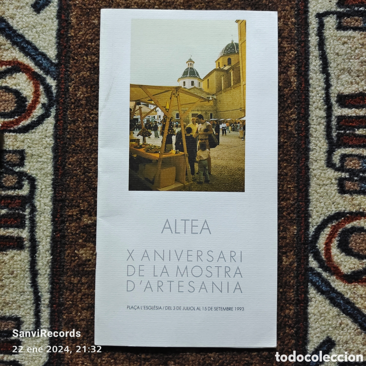 Brochures de tourisme: ALTEA, X ANIVERSARI DE LA MOSTRA D'ARTESANIA (1993)