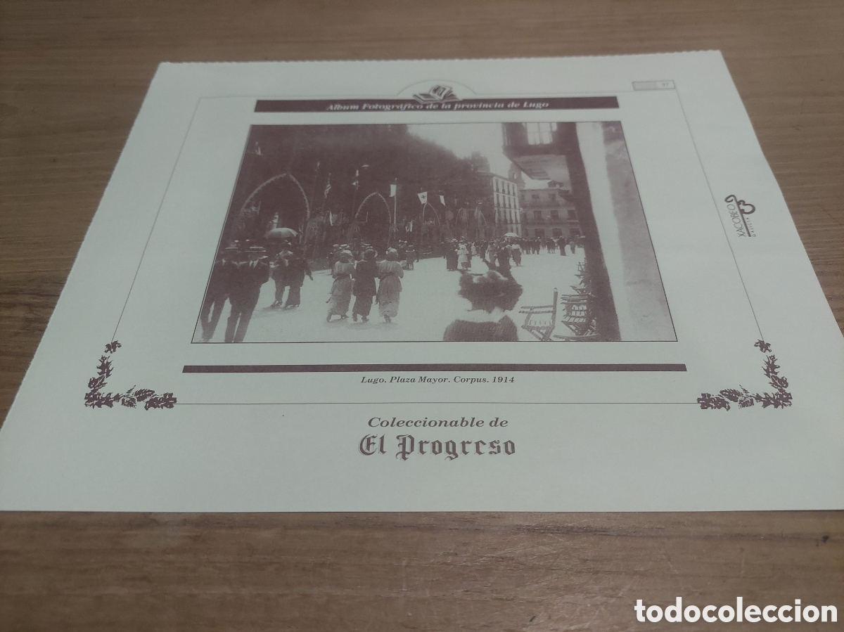 Brochures de tourisme: Coleccionaba el progreso lugo plaza mayor 1914 97