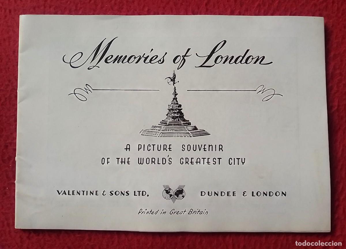 Travel Brochures: ANTIGUO CUADERNO GU&Iacute;A O SIMIL A PICTURE SOUVENIR MEMORIES OF LONDON LONDRES VALENTINE & SONS DUNDEE.