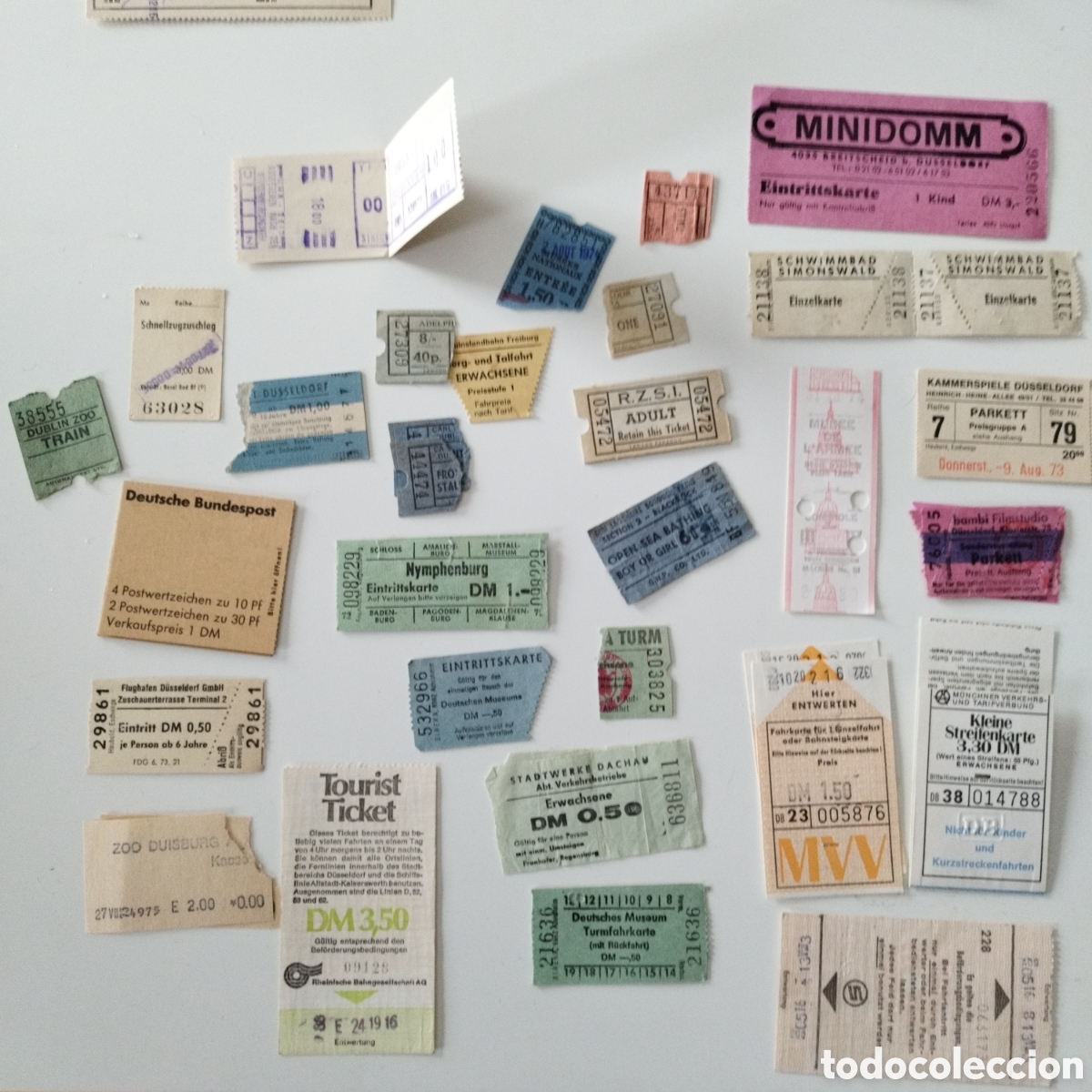 Travel Brochures: Lote de billetes turismo la mayor&iacute;a en Alemania a&ntilde;os 70 Folleto turismo museo Goethe d&uuml;sseldorf