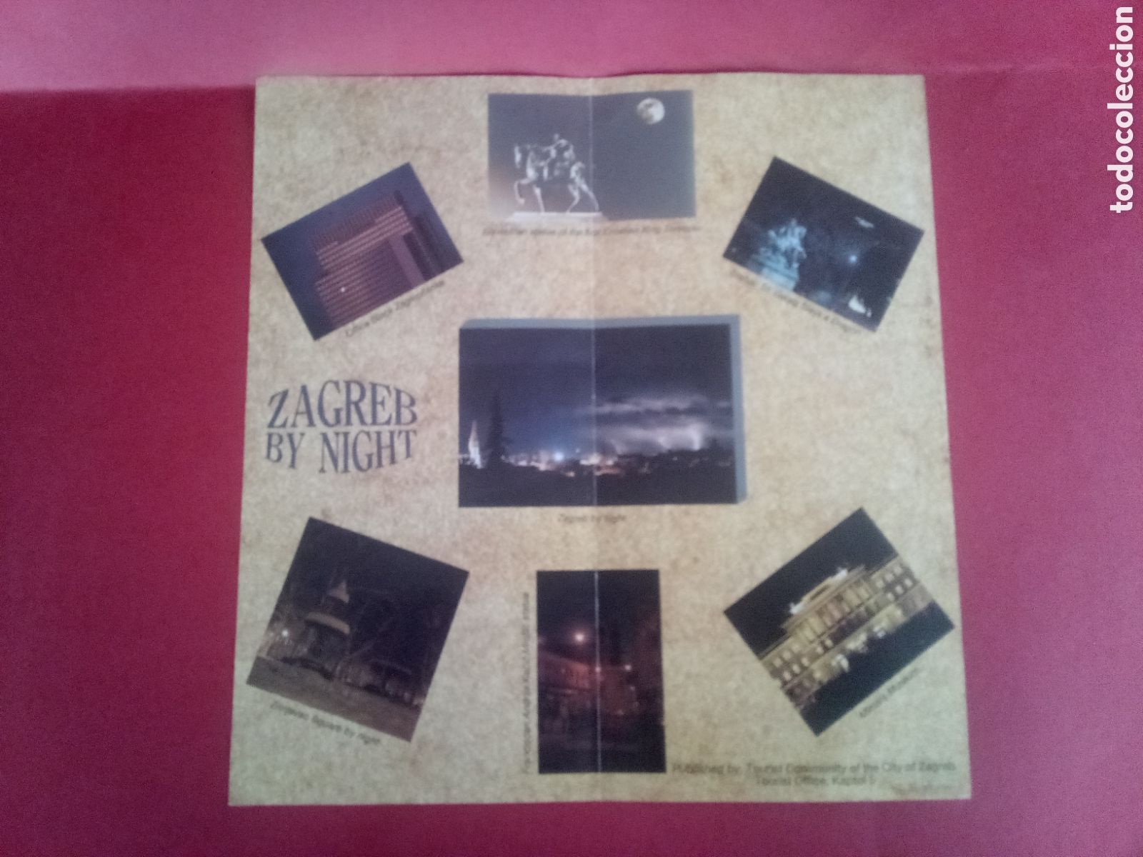 Travel Brochures: ANTIGUO FOLLETO RED TRANV&Iacute;AS Y TERMINALES AUTOB&Uacute;S ZAGREB - CROACIA