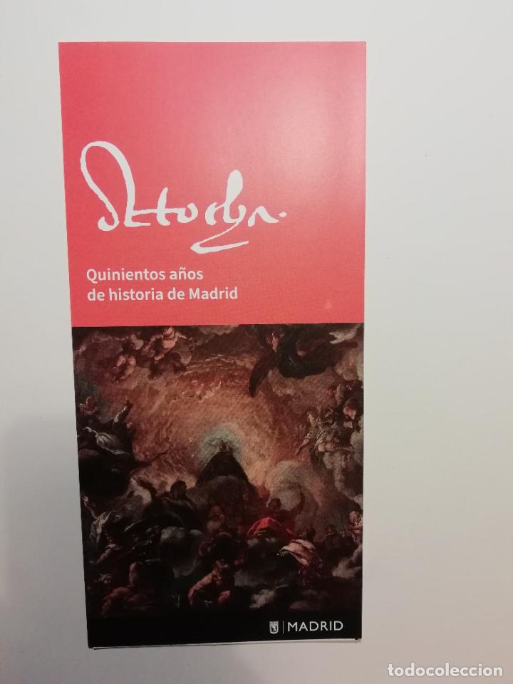 Folhetos de turismo: Folleto Expo Atocha Quinientos a&ntilde;os de historia de Madrid Museo de Historia 2023 2024