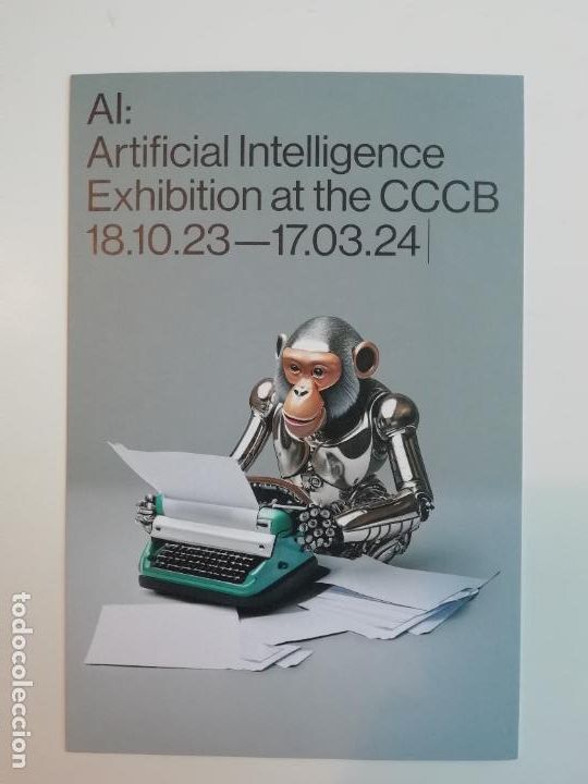 Folhetos de turismo: Hoja volandera Exposici&oacute;n Artificial Intelligence CCCB Barcelona 2023 2024