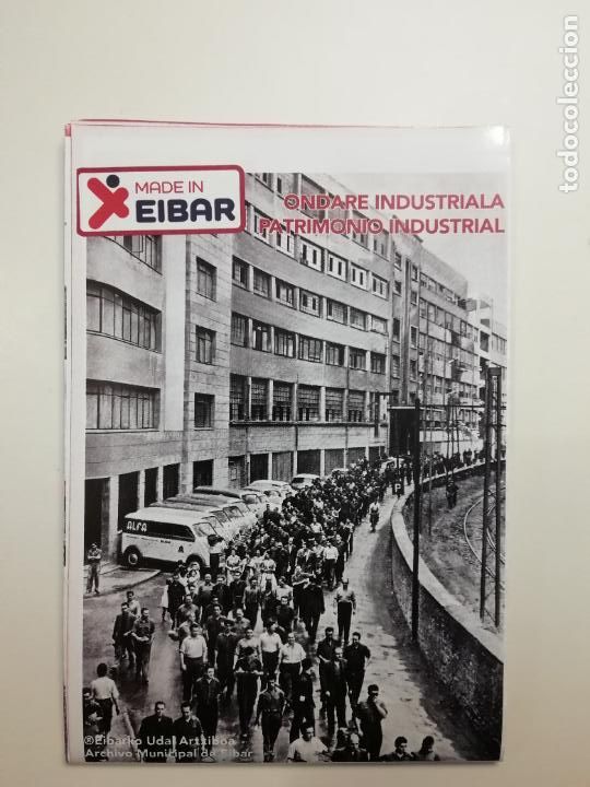 Folhetos de turismo: Folleto Patrimonio Industrial &Eacute;ibar Made in Eibar Turismo Arqueolog&iacute;a industrial Guip&uacute;zcoa Euskadi
