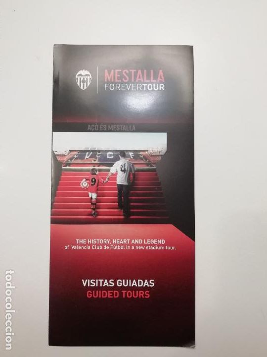 Folhetos de turismo: Folleto Mestalla Forever Tour Estadio de Mestalla Valencia F&uacute;tbol Turismo Deportes