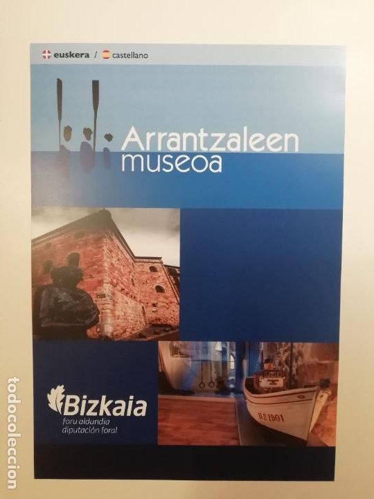 Folhetos de turismo: Hoja volandera Museo del pescador Bermeo Bermeoko Arrantzaleen Museoa Vizcaya Turismo