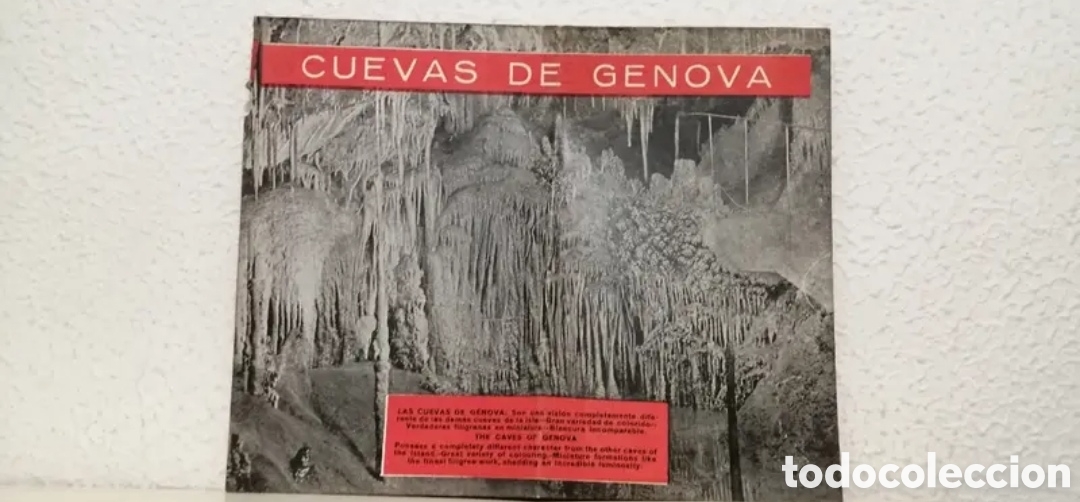 Tourismusbrosch&uuml;ren: Cuevas de G&egrave;nova Palma de Mallorca Antiguo Folleto tur&iacute;stico