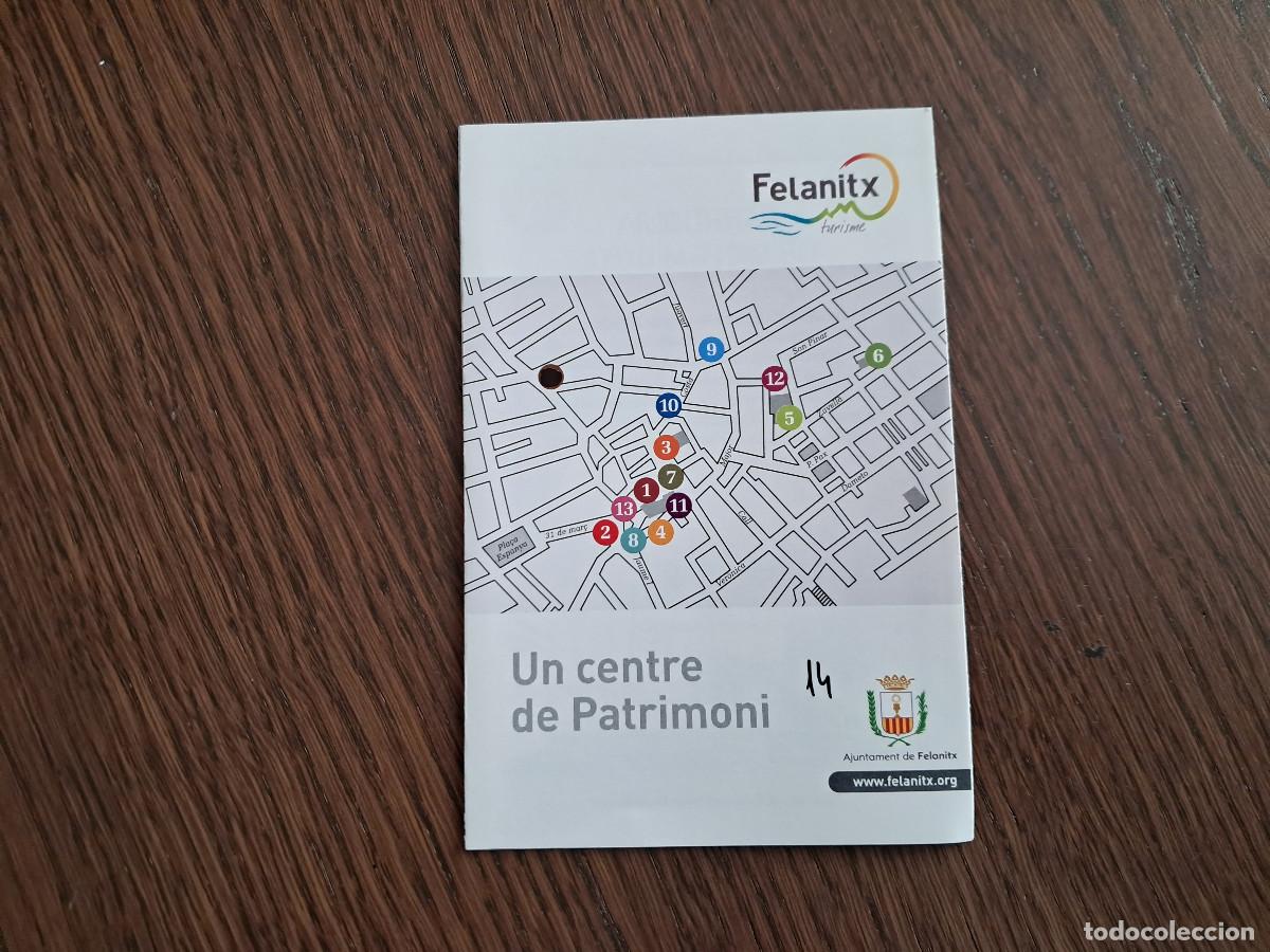 Brochures de tourisme: folleto tur&iacute;stico, con edificios de inter&eacute;s. Felanitx, Mallorca.