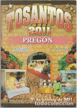 Tourismusbrosch&uuml;ren: VV.AA. FIESTAS DE CADIZ. TOSANTOS. PREGON. OCTUBRE 2011 A-FOTUR-1229