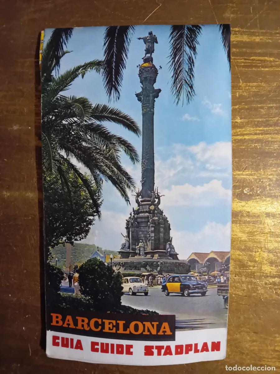 Tourismusbrosch&uuml;ren: Barcelona,Gu&iacute;a guide staoplan, d&eacute;cada de los 50 -60.