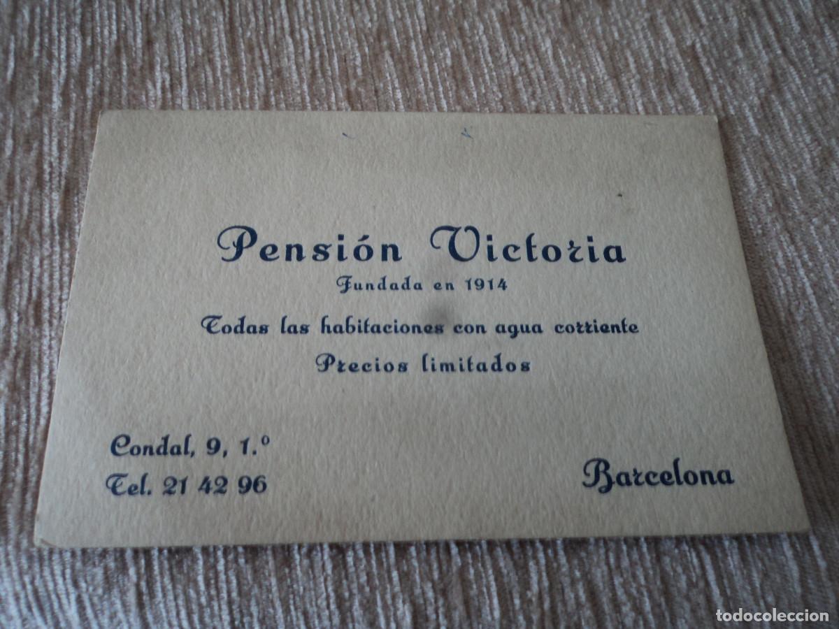 Folletos de turismo: antigua tarjeta de pension victoria de barcelona, condal 9