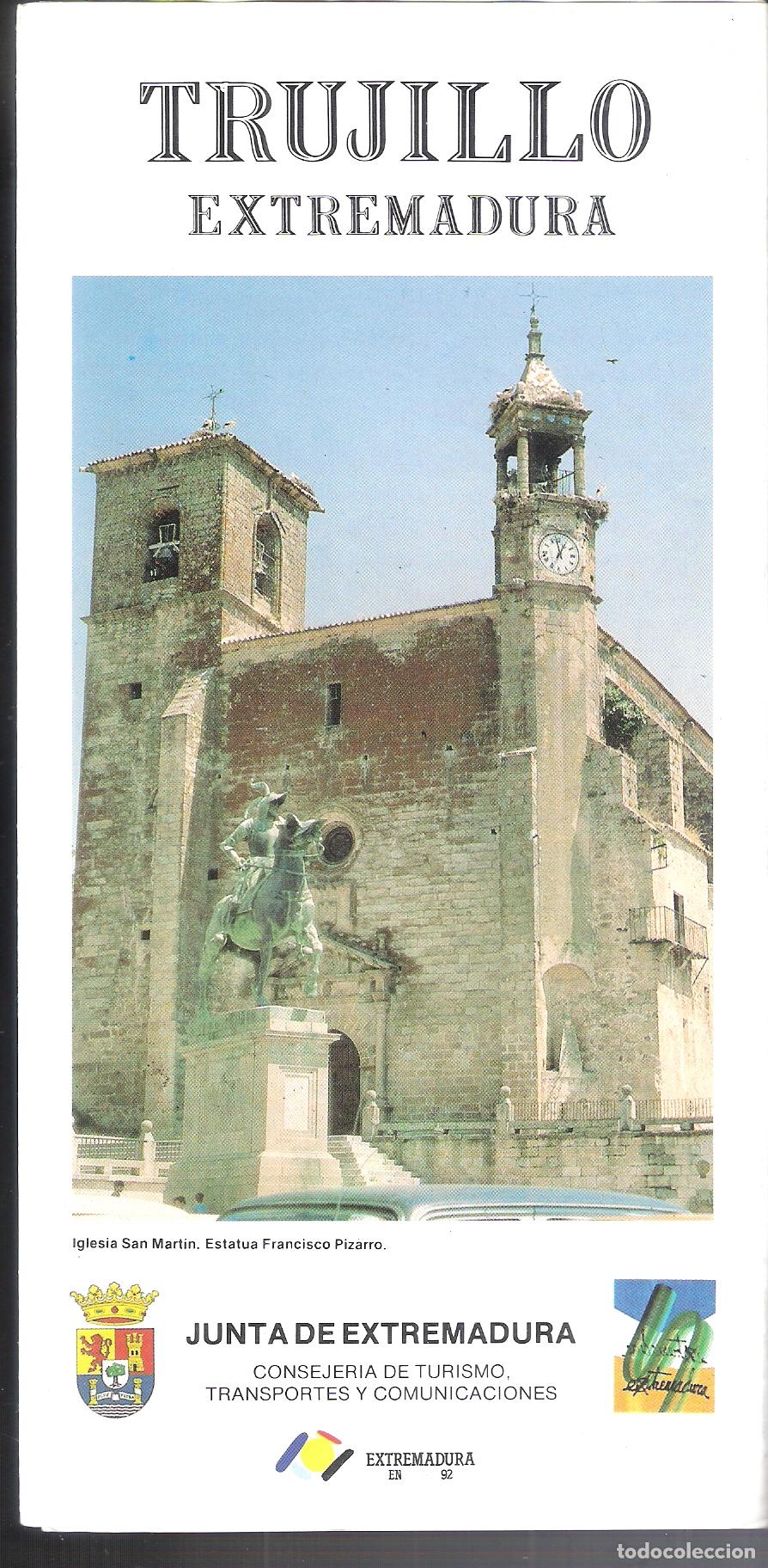 Brochures de tourisme: Trujillo. Junta de Extremadura. 1984. Cuadr&iacute;ptico. 21X11 cm.