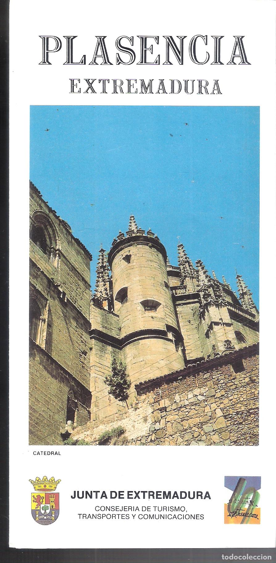 Brochures de tourisme: Plasencia. Junta de Extremadura. 1984. Cuadr&iacute;ptico. 21X11 cm.