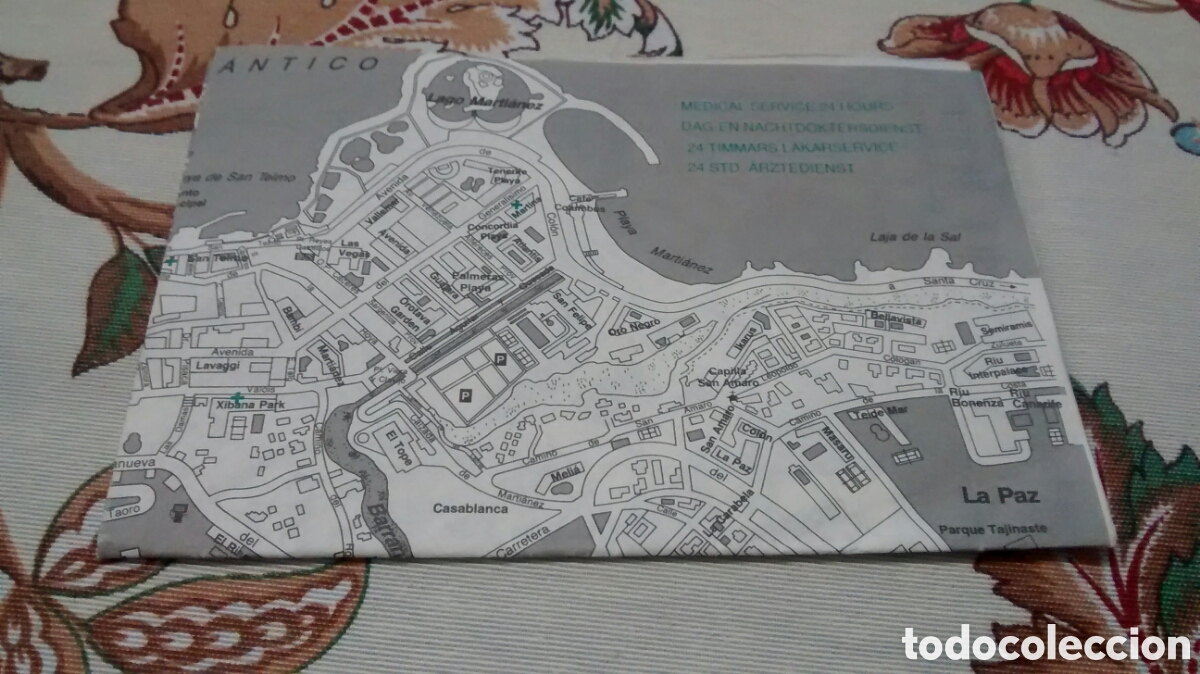 Folhetos de turismo: PLANO PUERTO DE LA CRUZ. SANTA CRUZ DE TENERIFE. A&Ntilde;OS 80-90