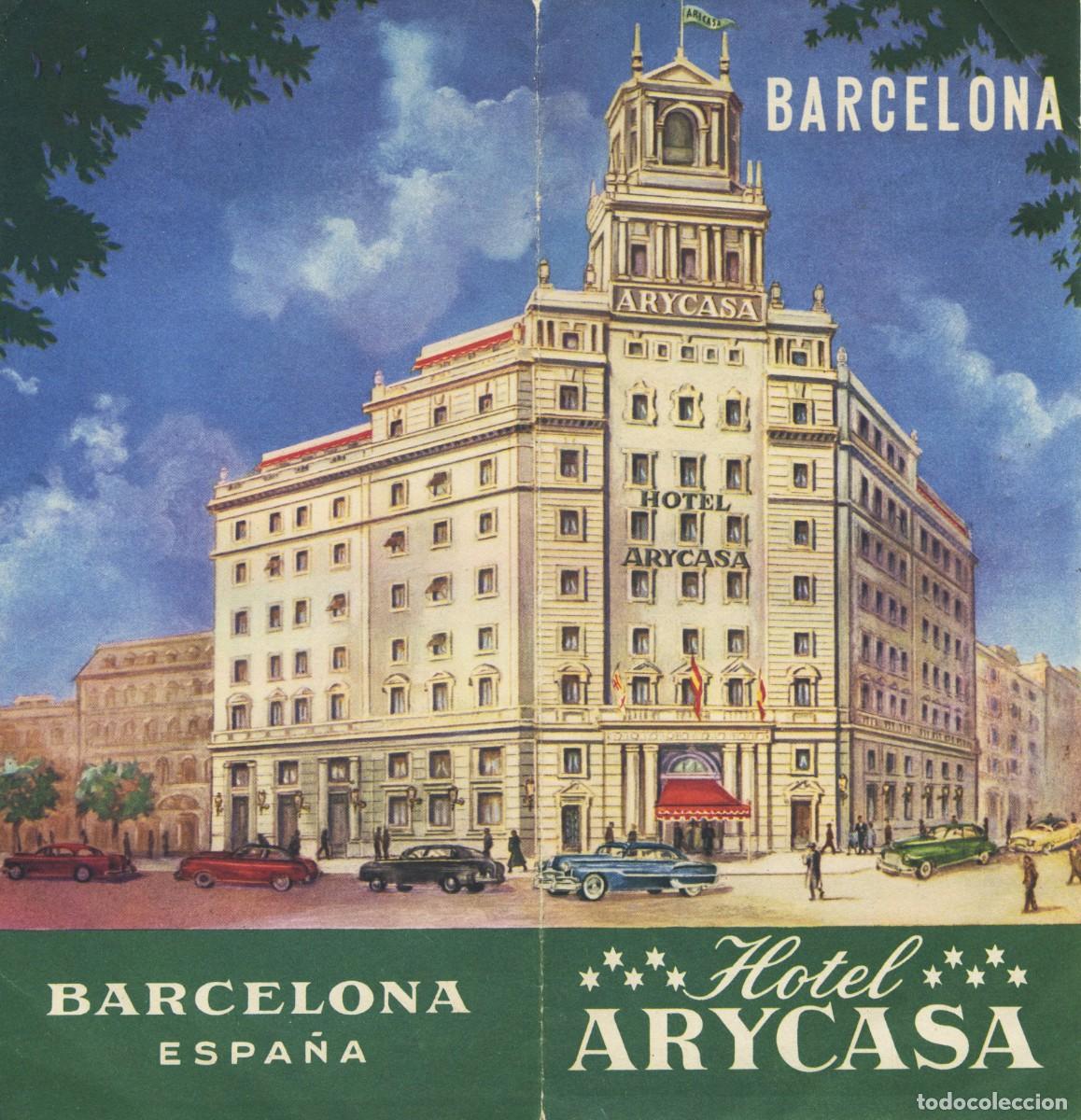 Tourismusbrosch&uuml;ren: ANTIGUO FOLLETO TR&Iacute;PTICO HOTEL ARYCASA - BARCELONA