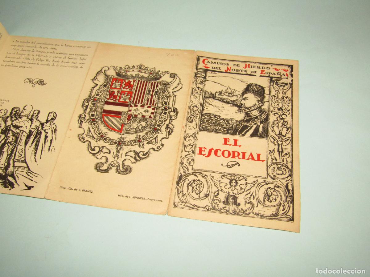Brochures de tourisme: Antiguo Folleto Desplegable Publicitario de CAMINOS DE HIERRO DEL NORTE DE ESPA&Ntilde;A - A&ntilde;o 1920-30s.