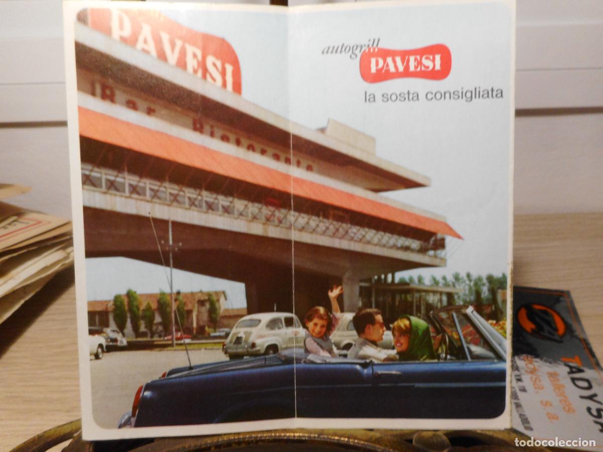 Tourismusbrosch&uuml;ren: ANTIGUO FOLLETO AUTOGRILL PAVESI BAR RISTORANTE ITALIA A&Ntilde;OS 60