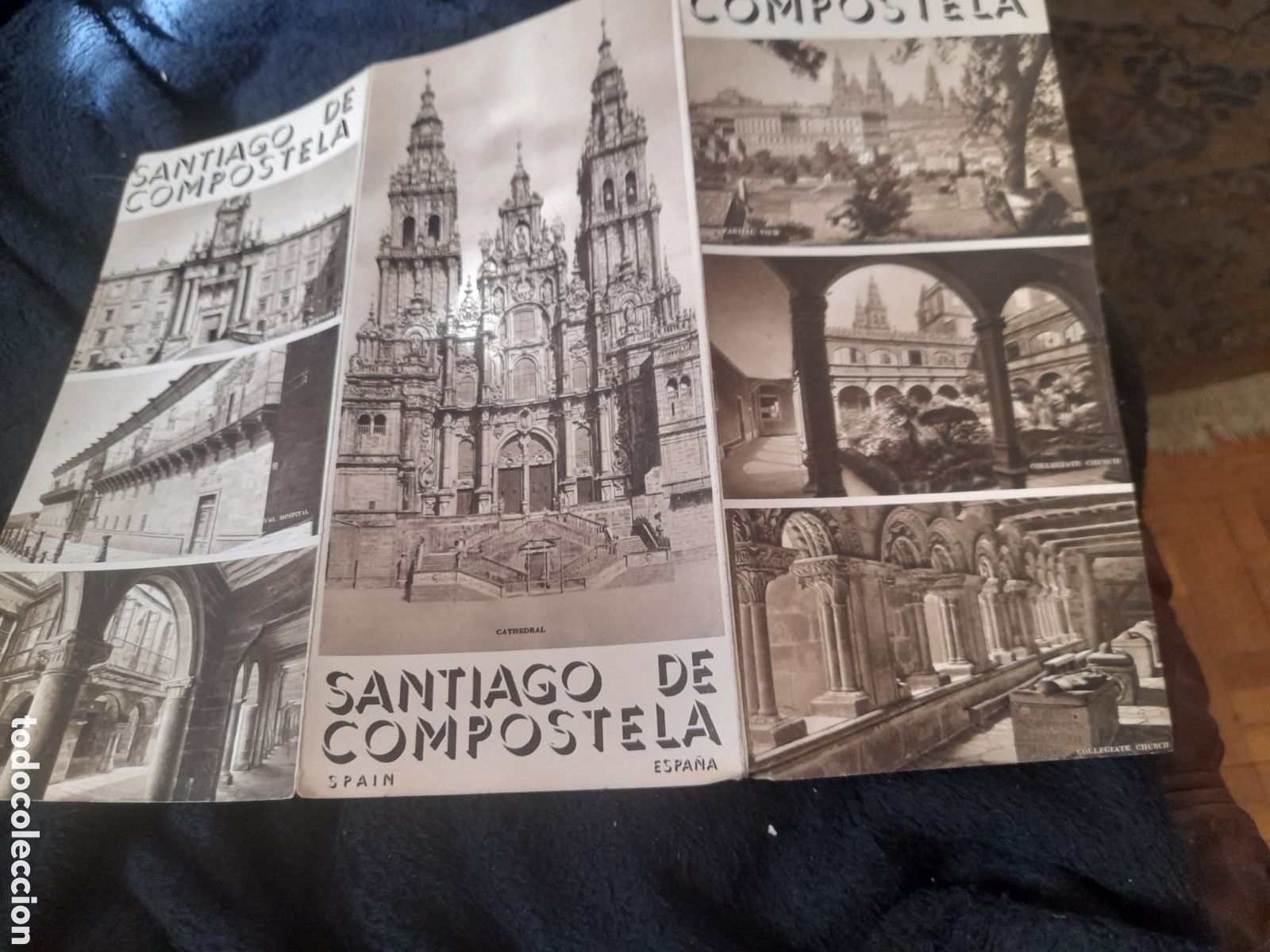Tourismusbrosch&uuml;ren: Antiguo folleto tur&iacute;stico de Santiago de Compostela