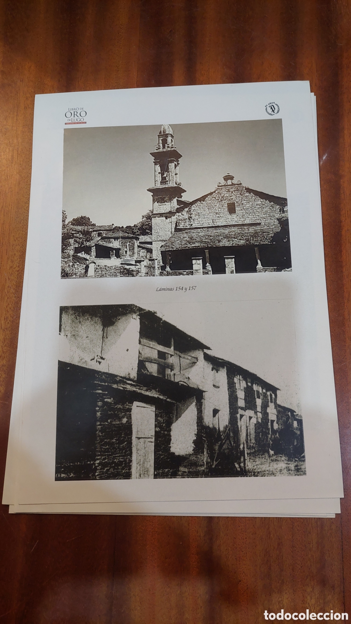 Tourismusbrosch&uuml;ren: L&aacute;mina cromo libro oro de lugo L&aacute;mina 154 y 157