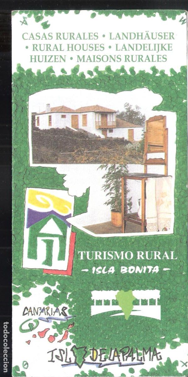 Tourismusbrosch&uuml;ren: Isla de La Palma. Isla Bonita. Turismo Rural. Casas Rurales. Canarias. 1996. Desplegable.21X10/42X30