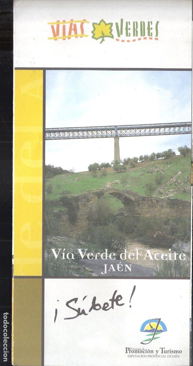 Tourismusbrosch&uuml;ren: Via verde del aceite de Jaen. 22X11 cm. Cuadriptico.
