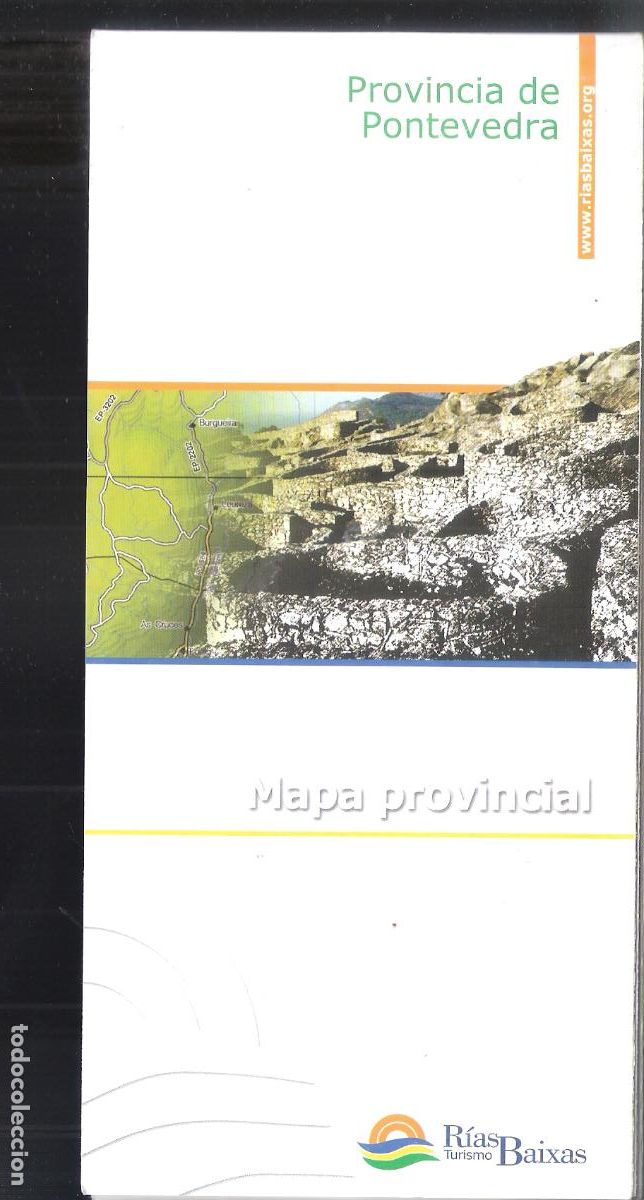 Tourismusbrosch&uuml;ren: Provincia de Pontevedra. Mapa. Deputaci&oacute;n Pontevedra. Rias Baixas Turismo. Desplegable. 21X10/42X60