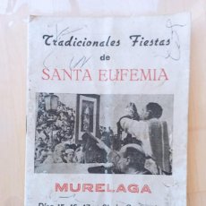Folletos de turismo: TRADICIONALES FIESTAS DE MURELAGA.VIZCAYA.1958